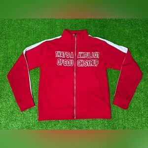 That's A Awful Lot Of Cough Syrup Red Track Jacket Size Small Desto Dubb